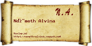 Németh Alvina névjegykártya